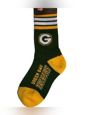 For Bare Feet Green Bay Packers Athletic Crew Socks